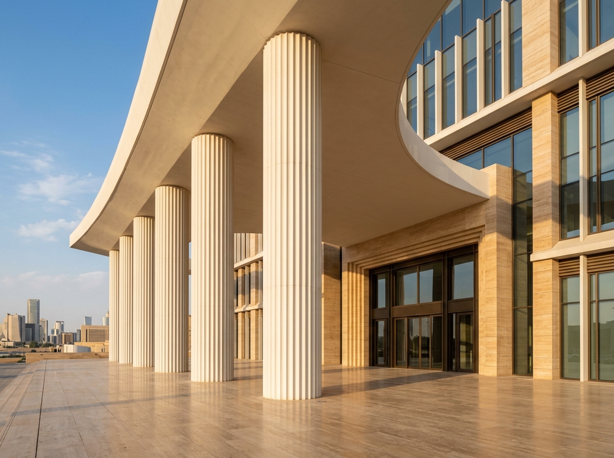 Architectural Columns and Canopy